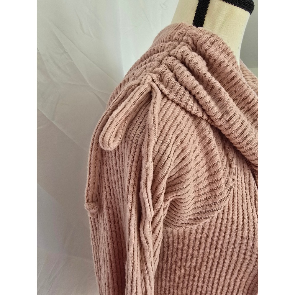 Maurices Pink Ribbed Cowl Neck Long Sleeve Tunic Top Size‎ L - Picture 2 of 5